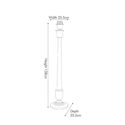 Pacific Lifestyle Lighting Captiva Grey & White Wash Mango Wood Floor Lamp - Base Only House of Isabella UK