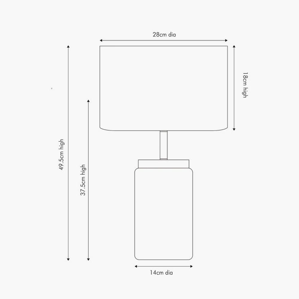 Carrara Grey Marble Effect Ceramic Table Lamp.