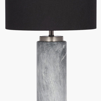 Pacific Lifestyle Lighting Carrara Grey Marble Effect Tall Ceramic Table Lamp House of Isabella UK