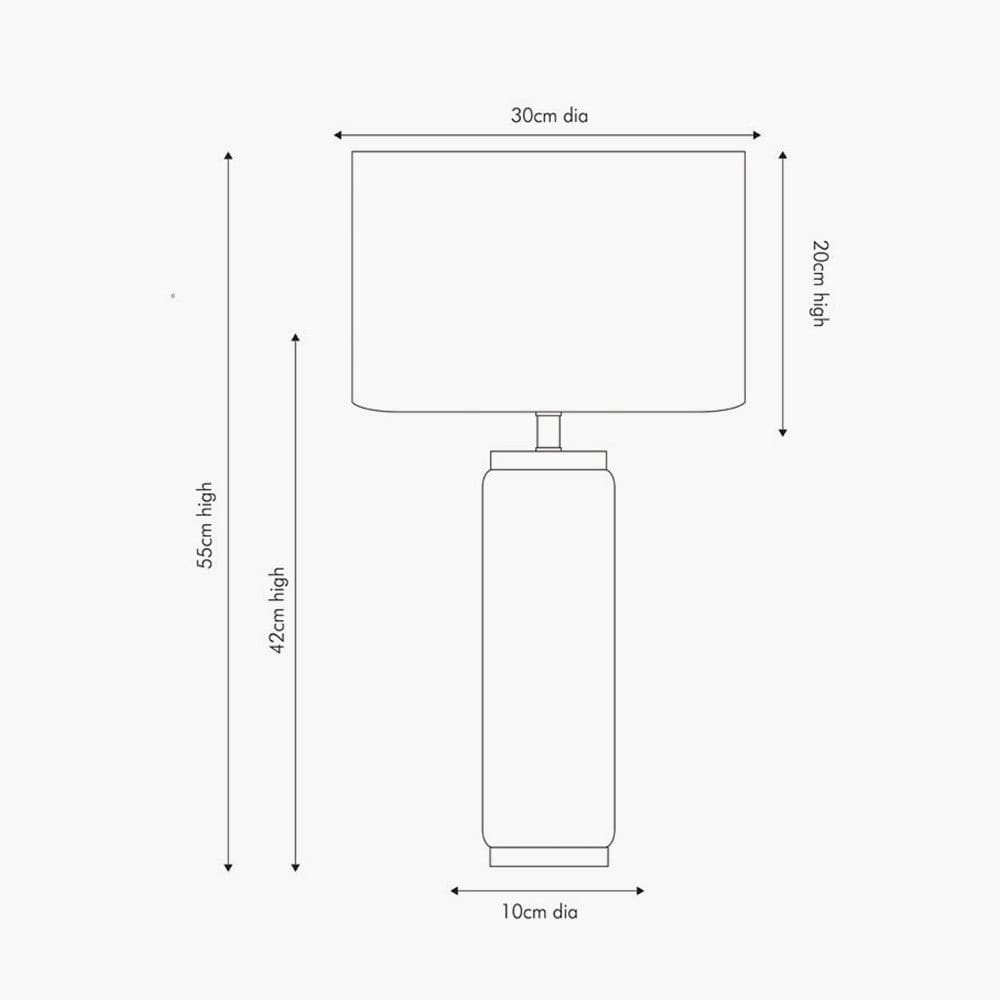 Carrara Grey Marble Effect Tall Ceramic Table Lamp.