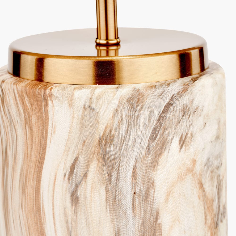 Carrara Natural Stone Effect Ceramic Table Lamp.
