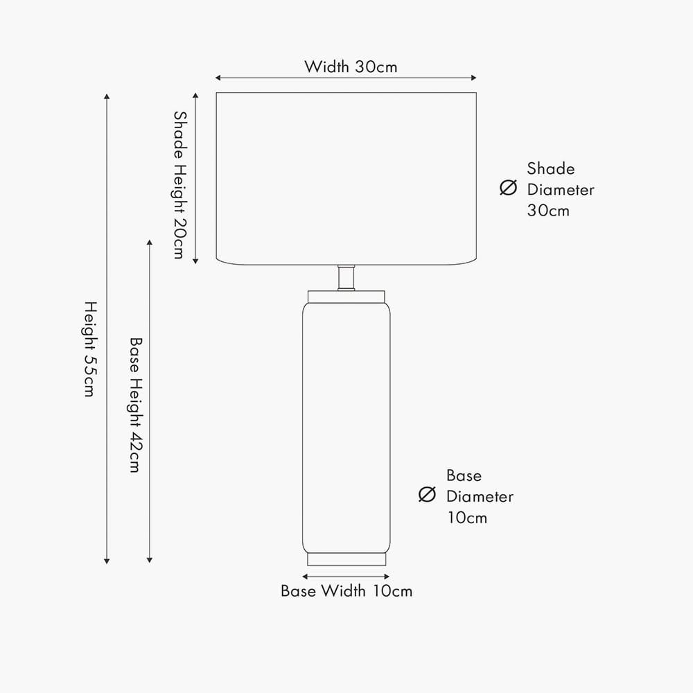 Carrara Natural Stone Effect Ceramic Tall Table Lamp.