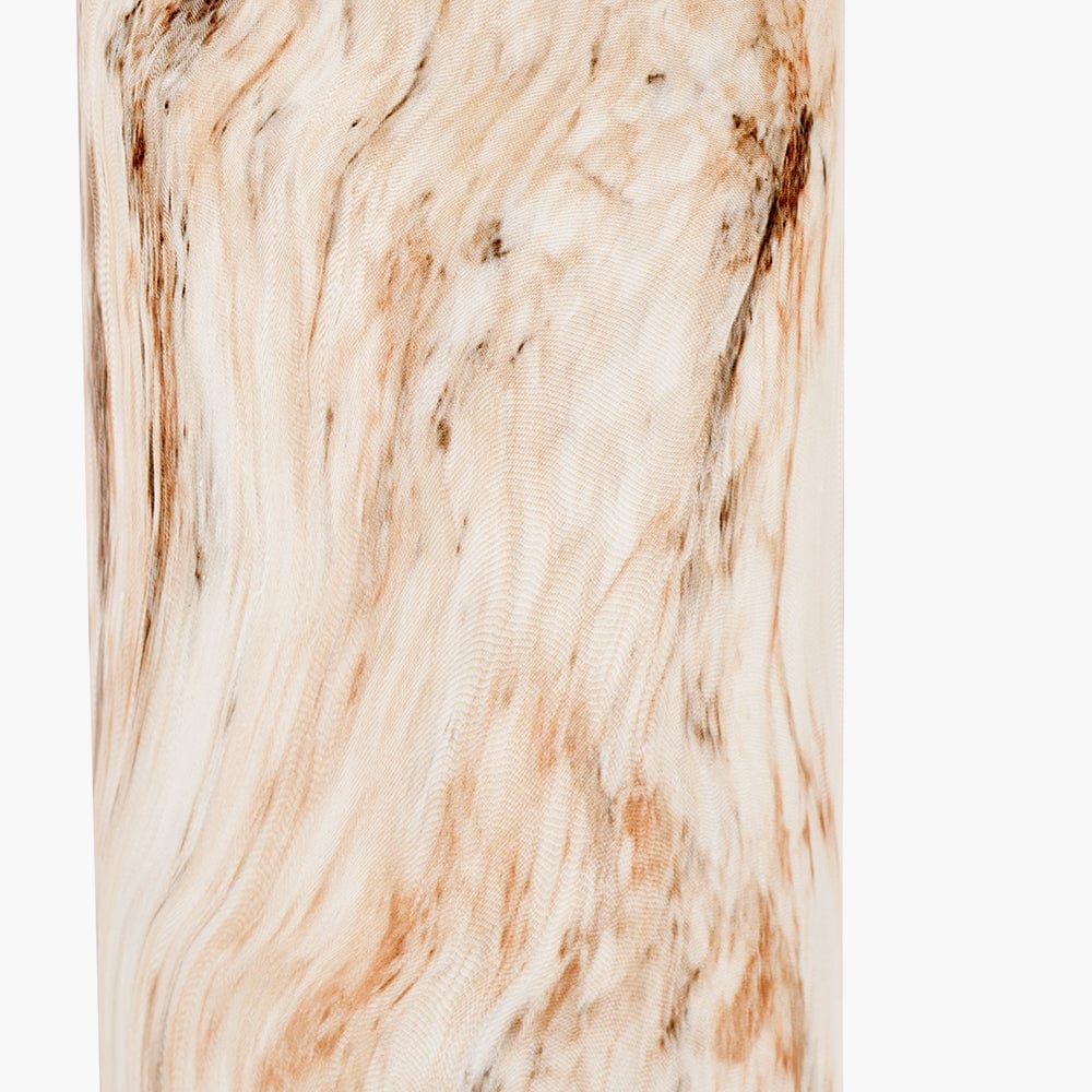 Carrara Natural Stone Effect Ceramic Tall Table Lamp.