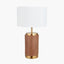 Pacific Lifestyle Lighting Carrara Wood Effect Ceramic Table Lamp House of Isabella UK
