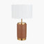 Pacific Lifestyle Lighting Carrara Wood Effect Ceramic Table Lamp House of Isabella UK