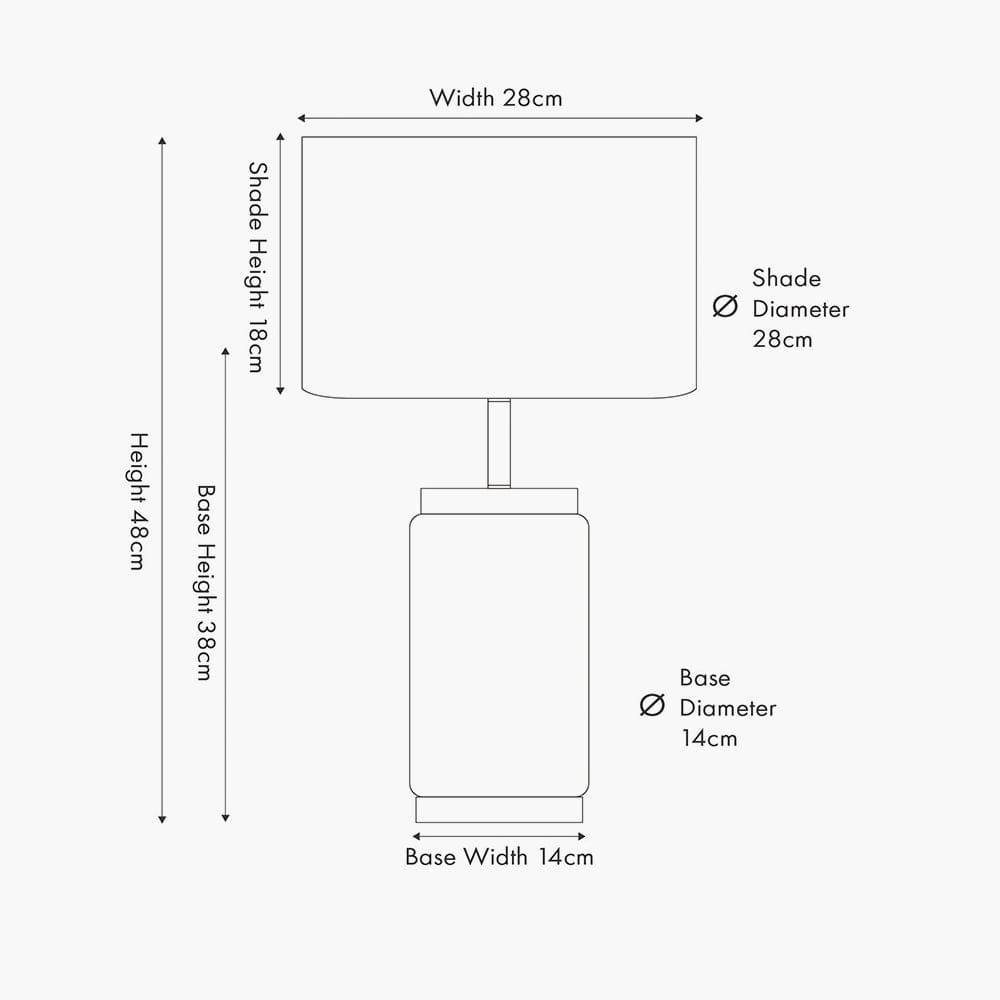 Pacific Lifestyle Lighting Carrara Wood Effect Ceramic Table Lamp House of Isabella UK