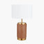 Pacific Lifestyle Lighting Carrara Wood Effect Ceramic Table Lamp House of Isabella UK