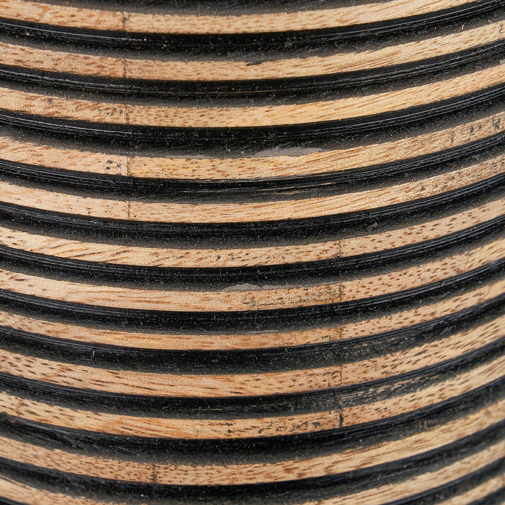 Caspian Natural Mango Wood Grooved Table Lamp.