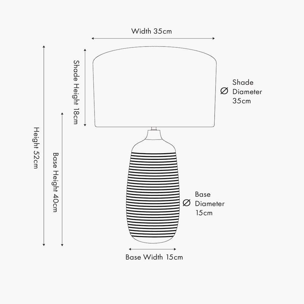 Caspian Natural Mango Wood Grooved Table Lamp.