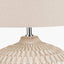Cassius Warm White Textured Glazed Ceramic Table Lamp.