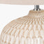 Cassius Warm White Textured Glazed Ceramic Table Lamp.