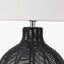 Caswell Black Rattan Cloche Table Lamp.