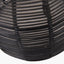 Caswell Black Rattan Cloche Table Lamp.