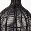 Caswell Black Rattan Cloche Table Lamp.