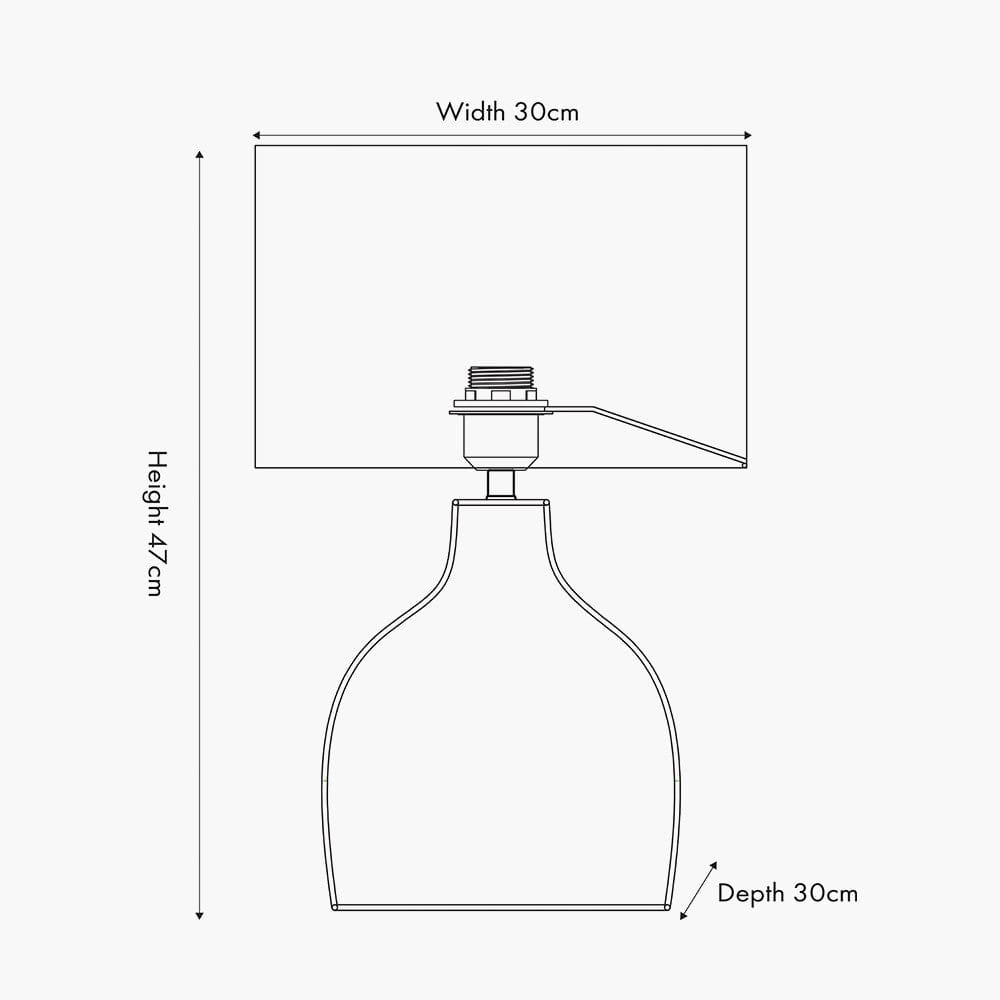 Caswell Natural Rattan Cloche Table Lamp.