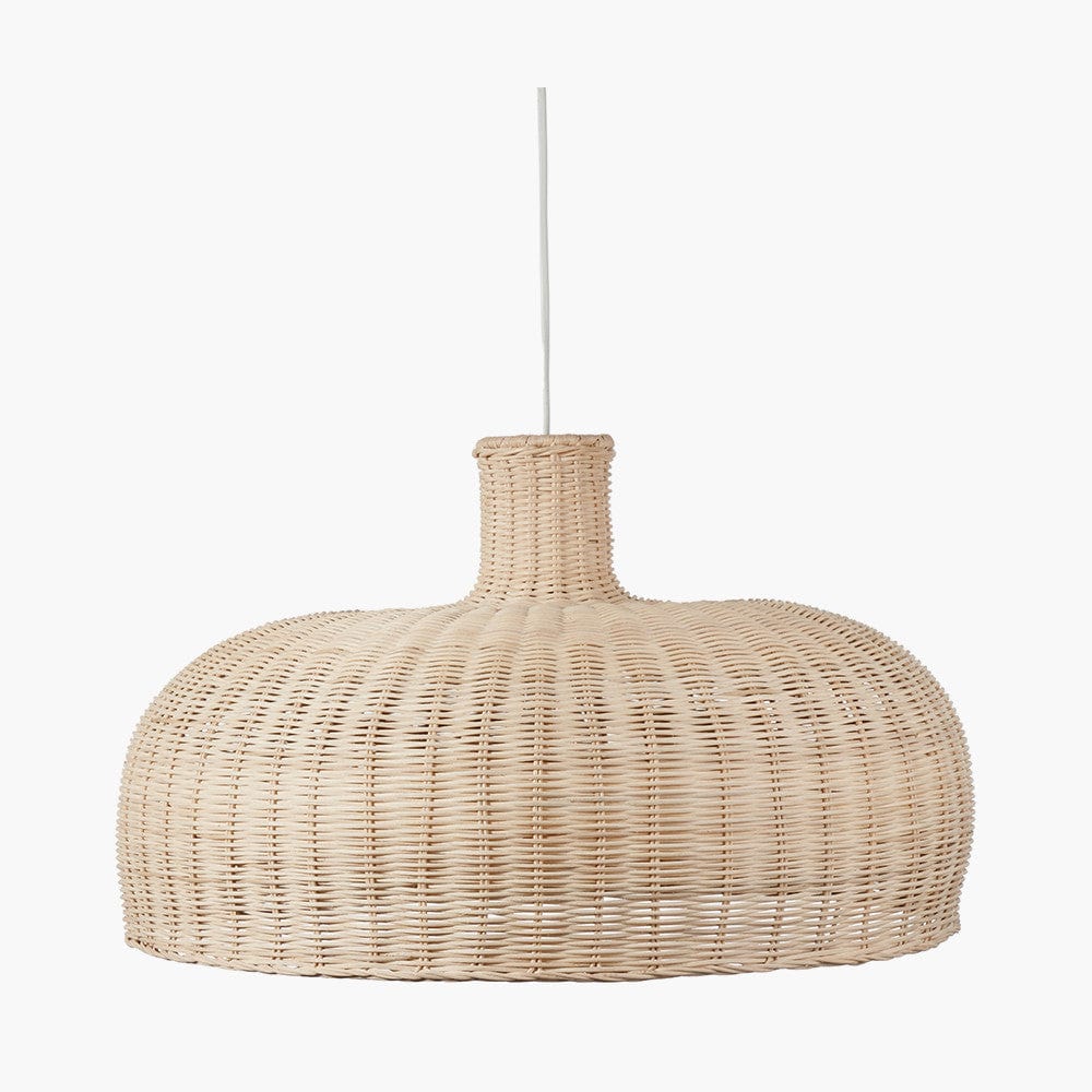 Caswell Natural Rattan Dome Pendant.