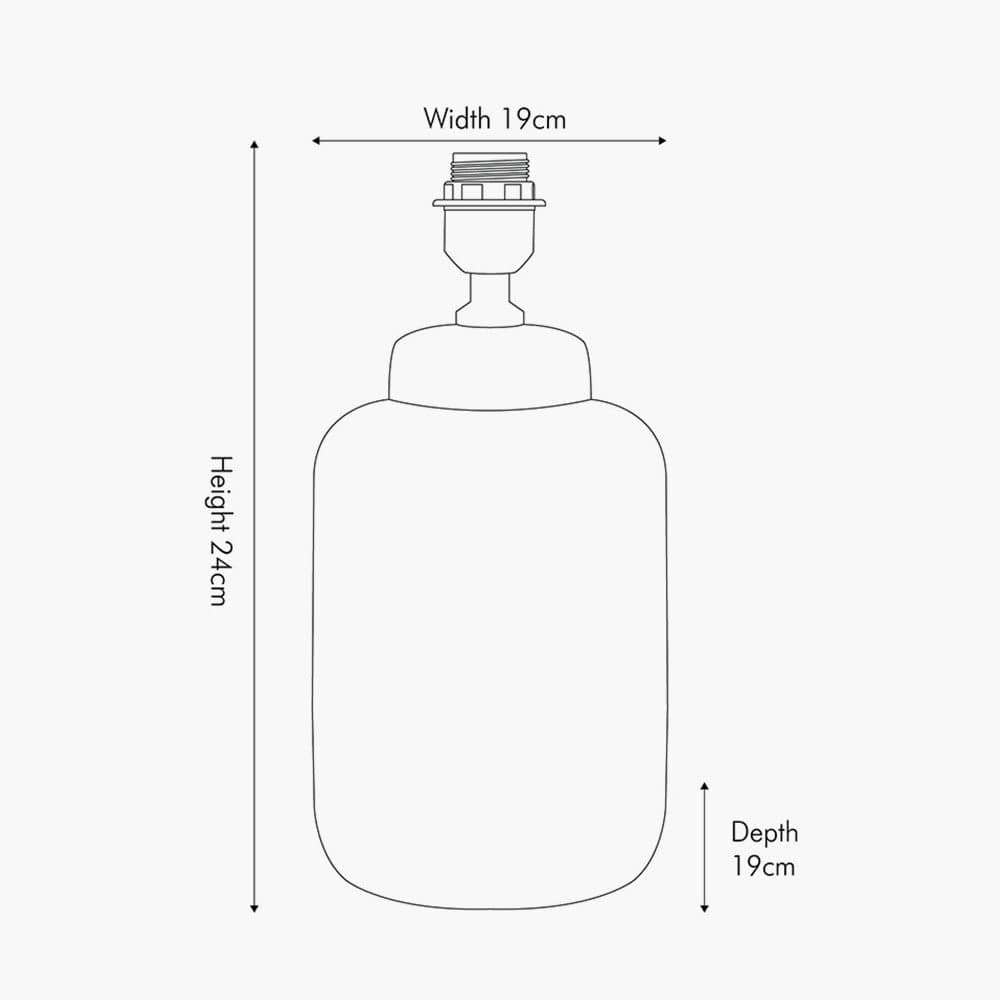 Celia Grey and White Pattern Ceramic Table Lamp - Base Only.