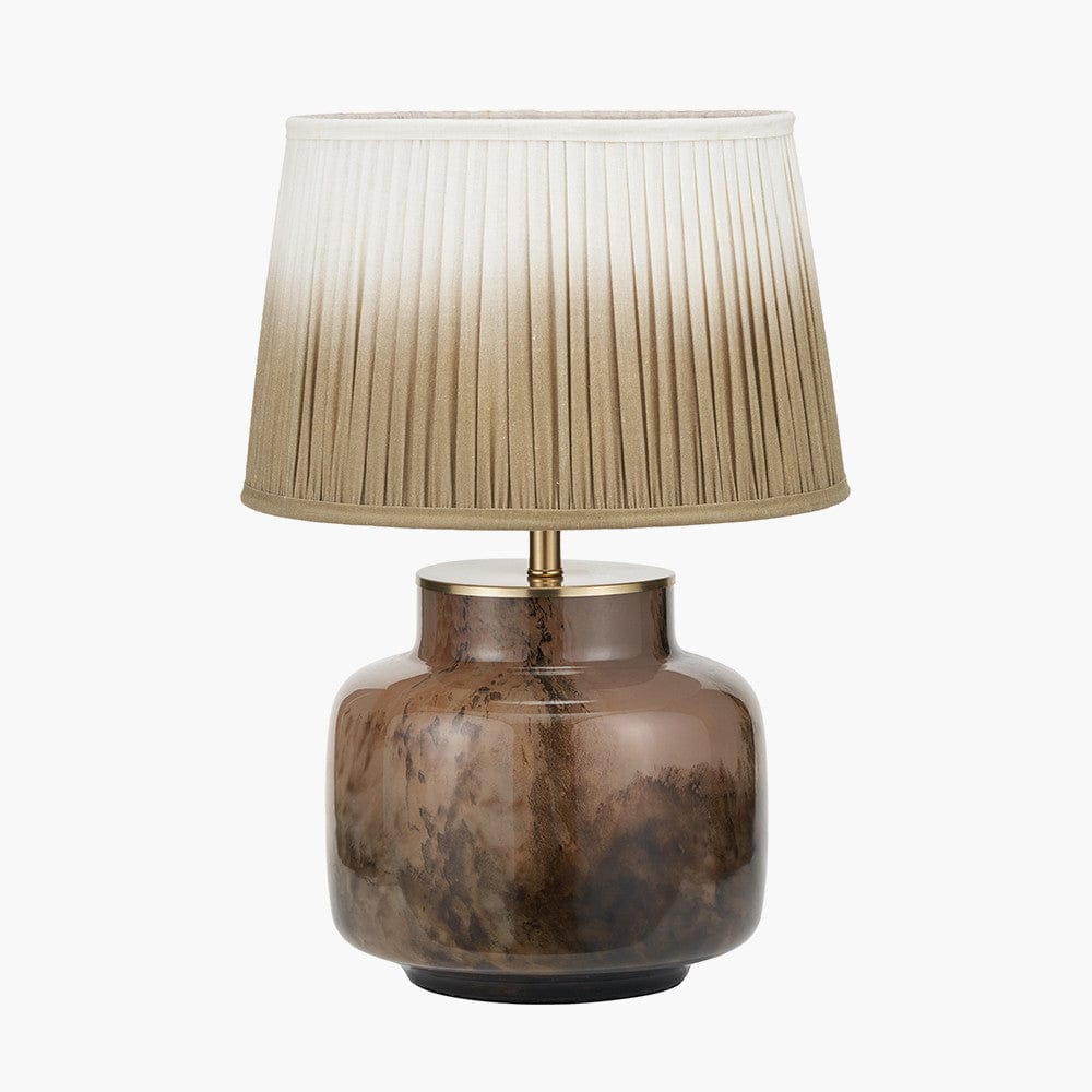 Pacific Lifestyle Lighting Cerdanya Brown and Beige Glass Table Lamp Base House of Isabella UK