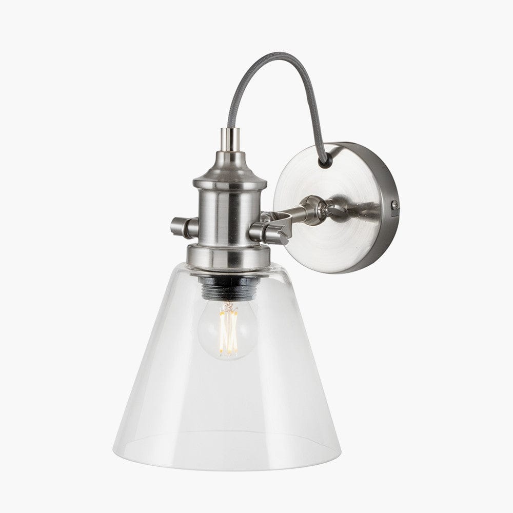 Chaplin Chrome and Glass Wall Light.