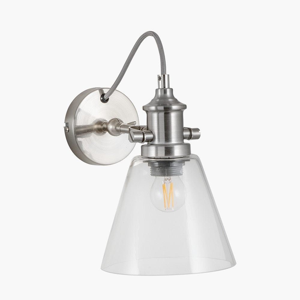 Chaplin Chrome and Glass Wall Light.