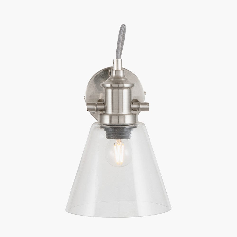 Chaplin Chrome and Glass Wall Light.