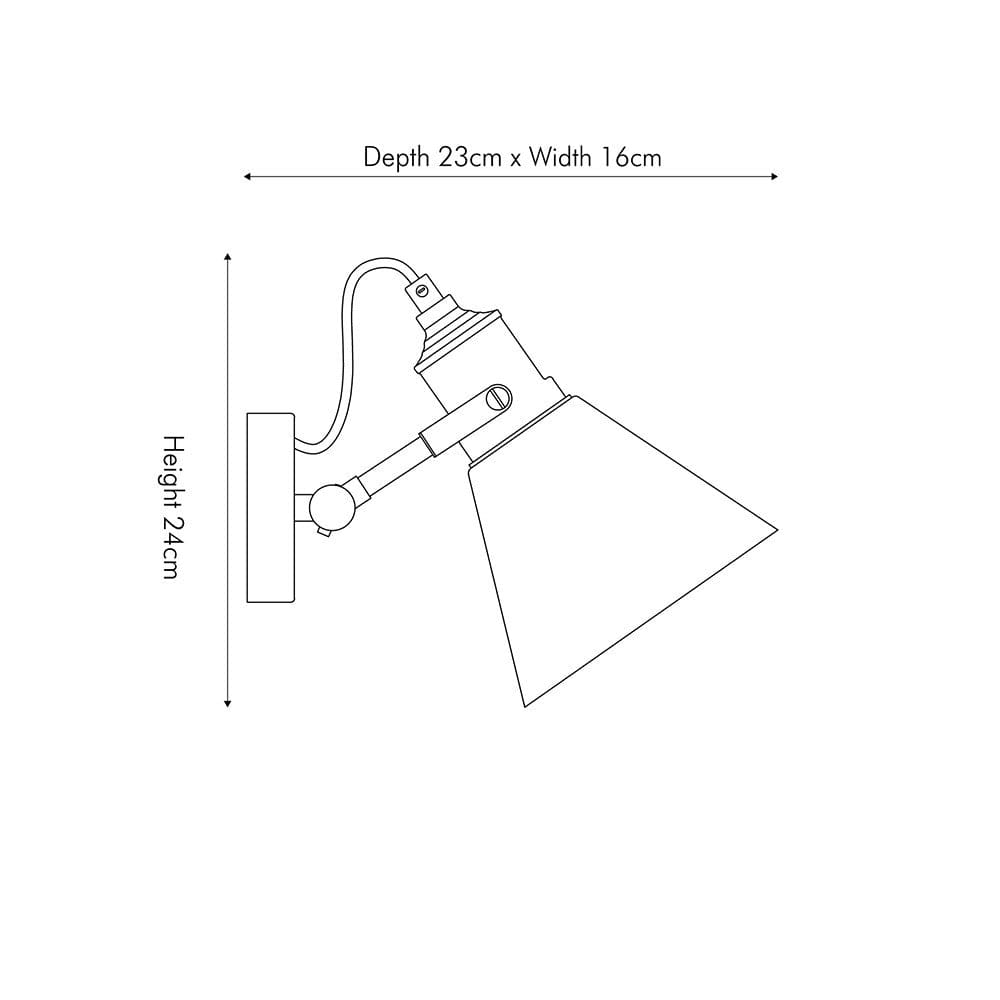 Chaplin Chrome and Glass Wall Light.