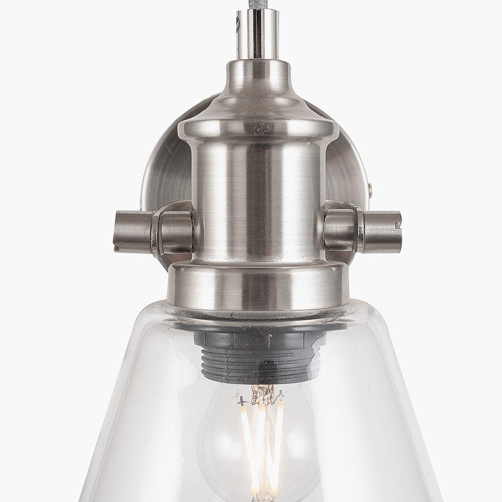 Chaplin Chrome and Glass Wall Light.