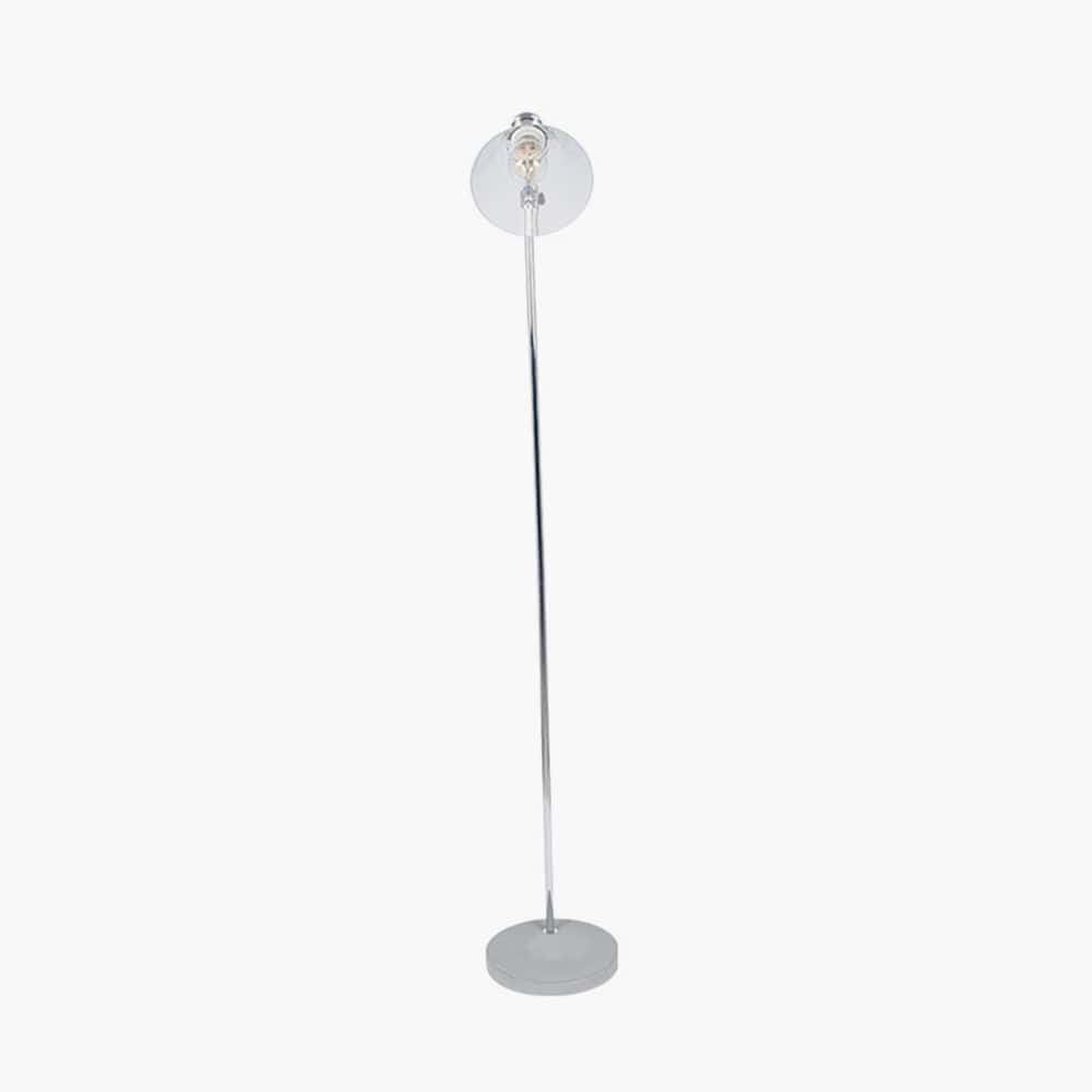 Pacific Lifestyle Lighting Chaplin Concrete and Brushed Chrome Floor Lamp House of Isabella UK