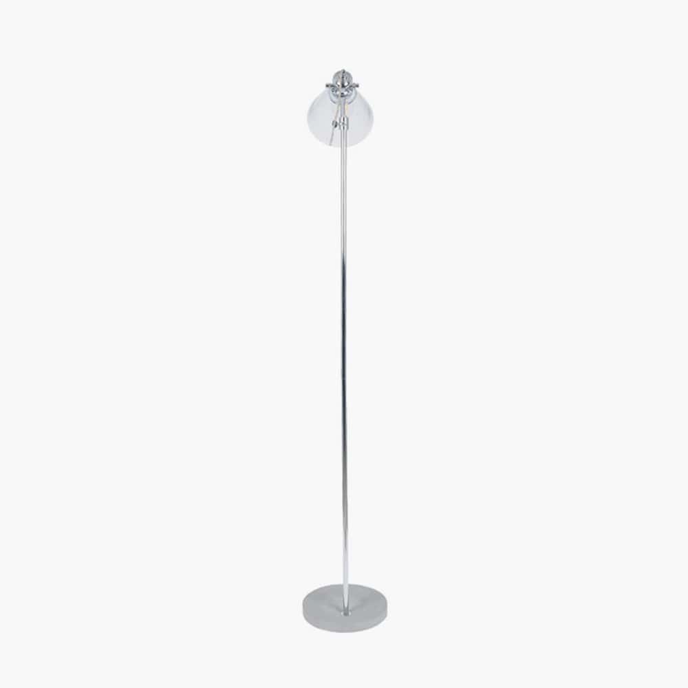 Pacific Lifestyle Lighting Chaplin Concrete and Brushed Chrome Floor Lamp House of Isabella UK