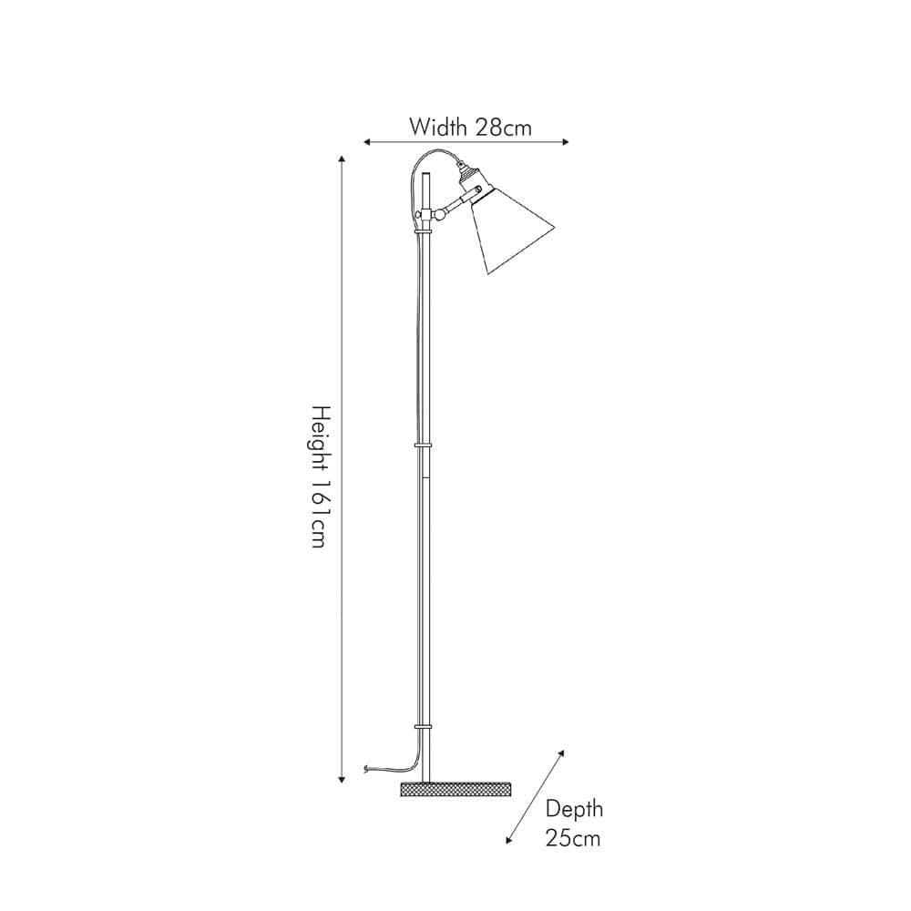 Pacific Lifestyle Lighting Chaplin Concrete and Brushed Chrome Floor Lamp House of Isabella UK