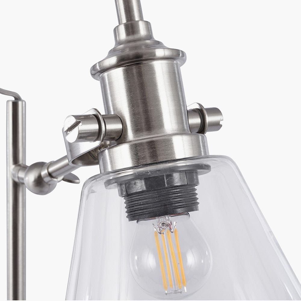 Chaplin Concrete, Chrome and Glass Table Lamp.