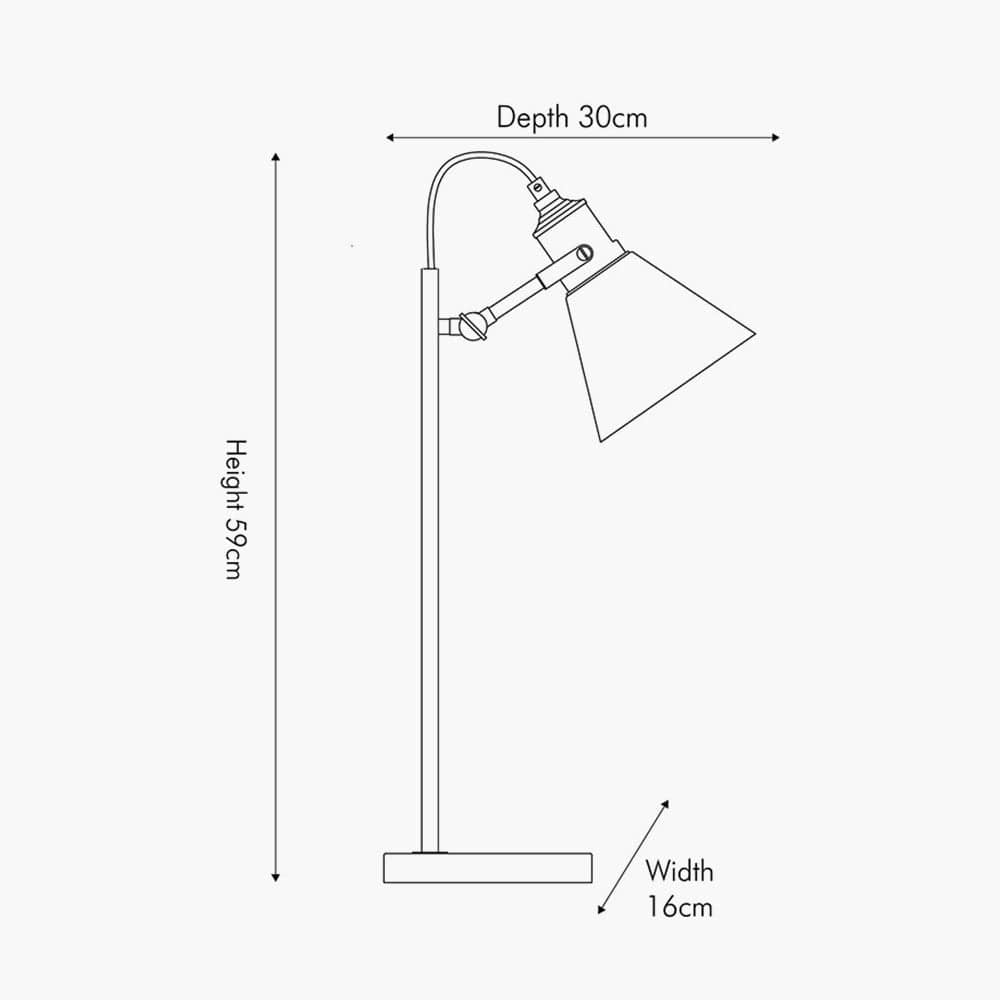 Chaplin Concrete, Chrome and Glass Table Lamp.