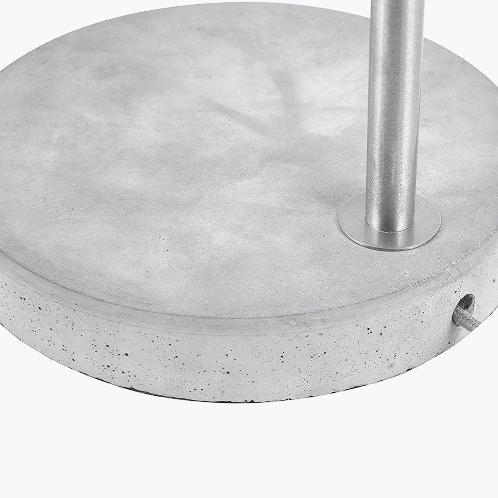 Chaplin Concrete, Chrome and Glass Table Lamp.