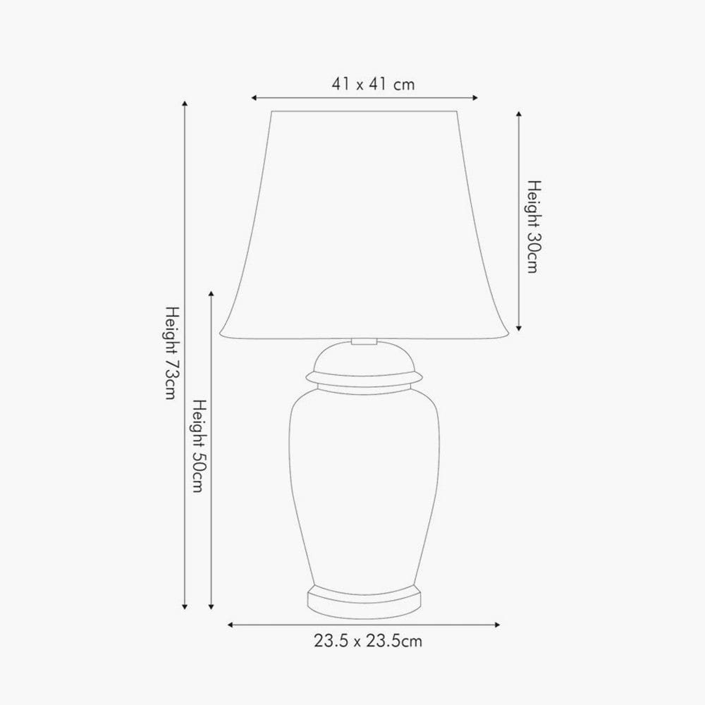 Chika Blue and White Ceramic Ginger Jar Table Lamp.