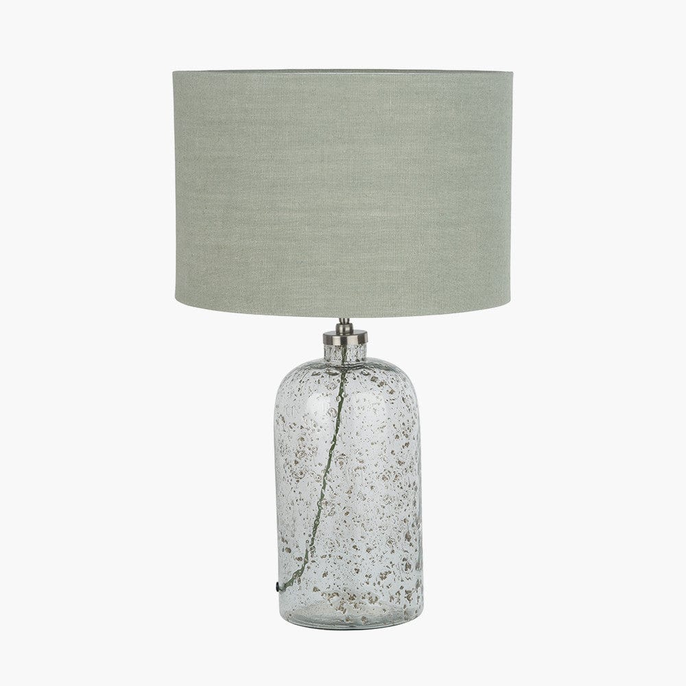 Chinon Glass Table Lamp Base and Shade Moss.
