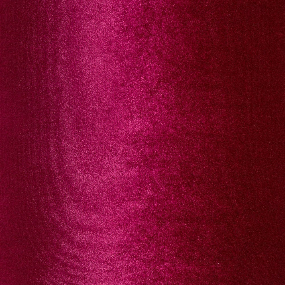 Chirala Black and White Ikat Ceramic Table Lamp Base with Bow 35cm Raspberry Velvet Cylinder Lampshade.