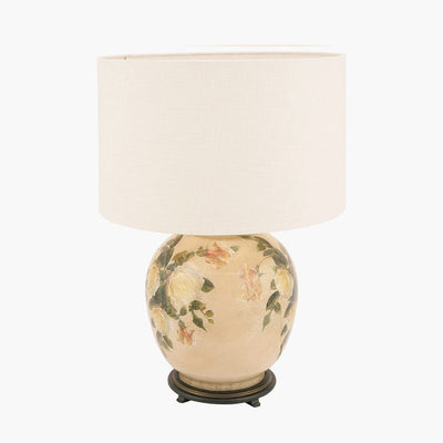 Pacific Lifestyle Lighting Classic Rose Large Glass Table Lamp House of Isabella UK