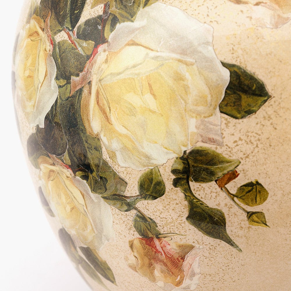 Classic Rose Large Glass Table Lamp.