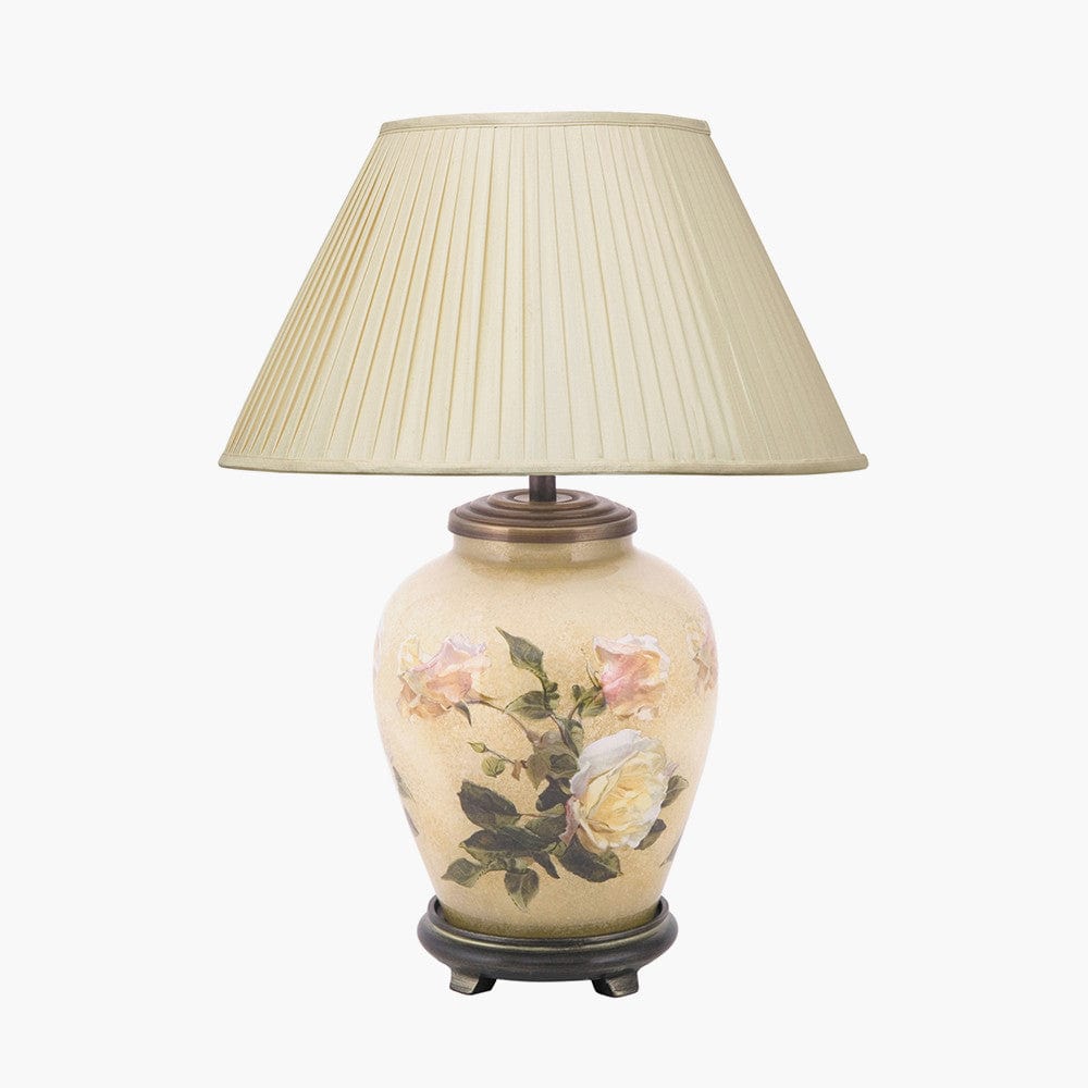 Pacific Lifestyle Lighting Classic Rose Small Glass Table Lamp House of Isabella UK