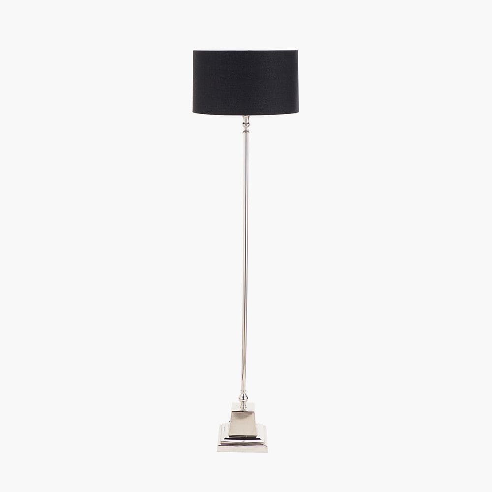Claudius Nickel Metal Stick Floor Lamp.