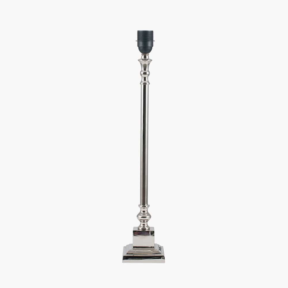 Pacific Lifestyle Lighting Claudius Nickel Metal Stick Table Lamp - Base Only House of Isabella UK