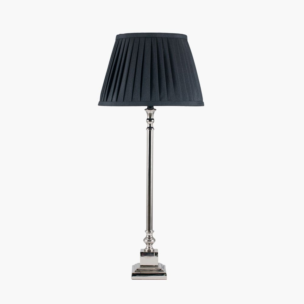 Claudius Nickel Metal Stick Table Lamp - Base Only.