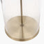 Cloche Clear Glass and Antique Brass Table Lamp.