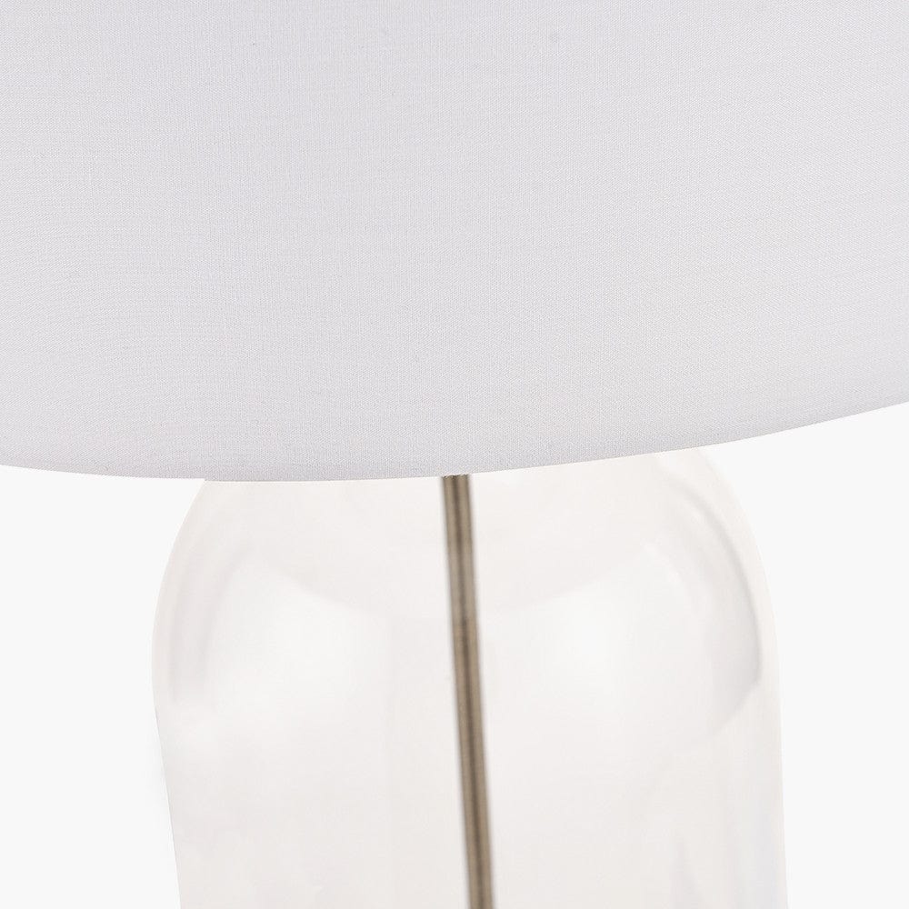 Cloche Clear Glass and Antique Brass Table Lamp.