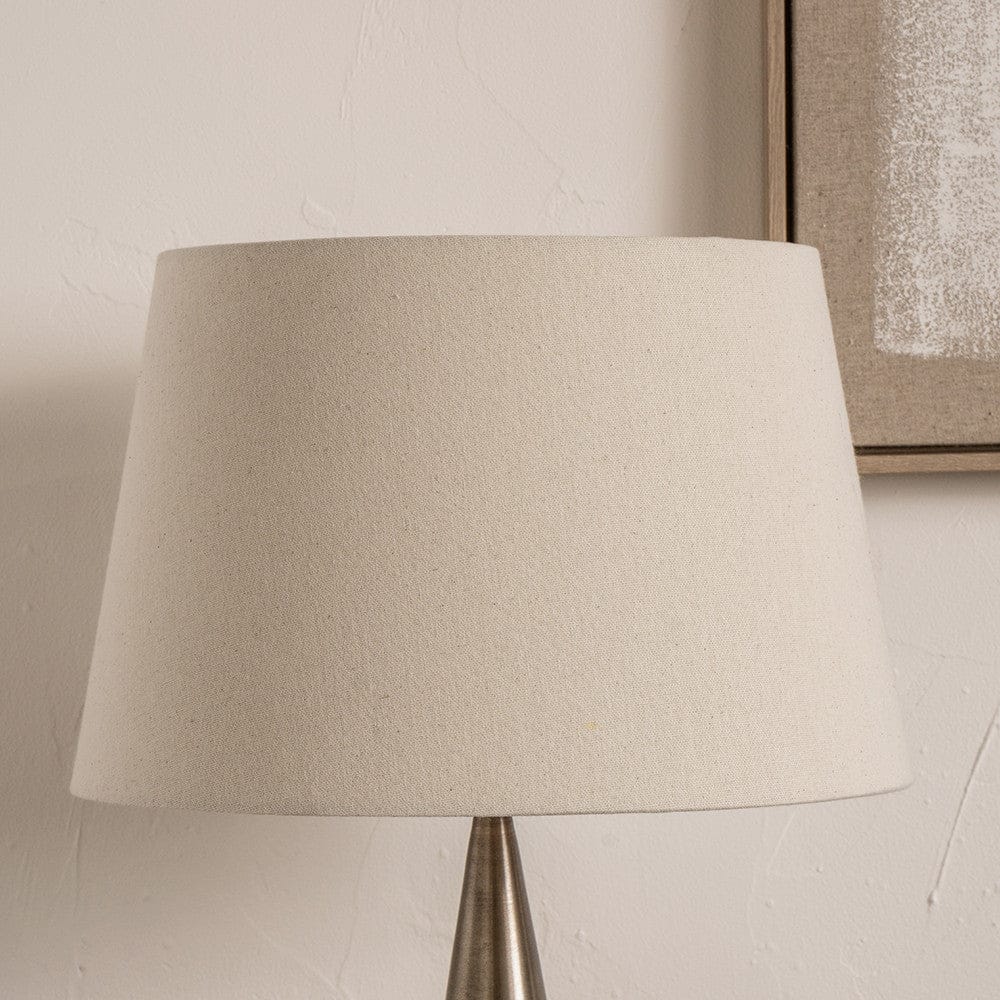 Pacific Lifestyle Lighting Coast 60cm Cream Calico Tapered Lampshade House of Isabella UK