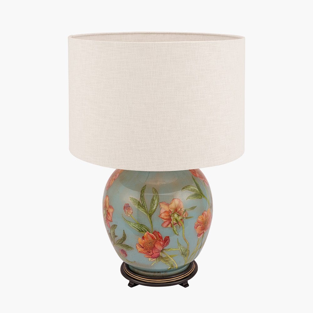 Pacific Lifestyle Lighting Coral Peony Large Glass Table Lamp House of Isabella UK