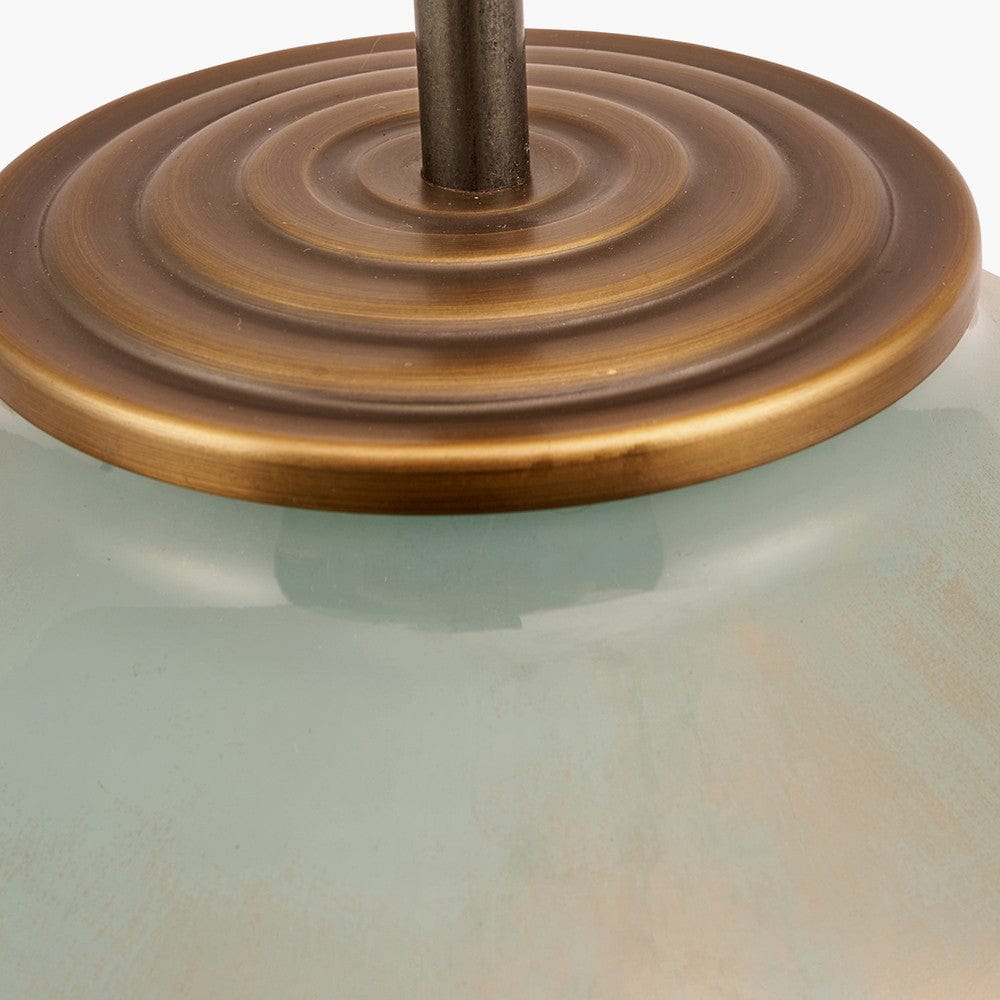 Coral Peony Large Glass Table Lamp.