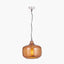 Pacific Lifestyle Lighting Corby Amber Glass Pendant House of Isabella UK