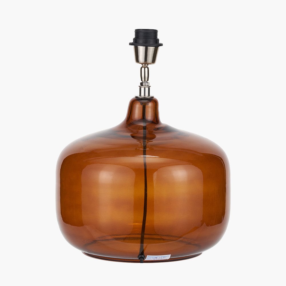 Pacific Lifestyle Lighting Corby Amber Glass Table Lamp Base House of Isabella UK