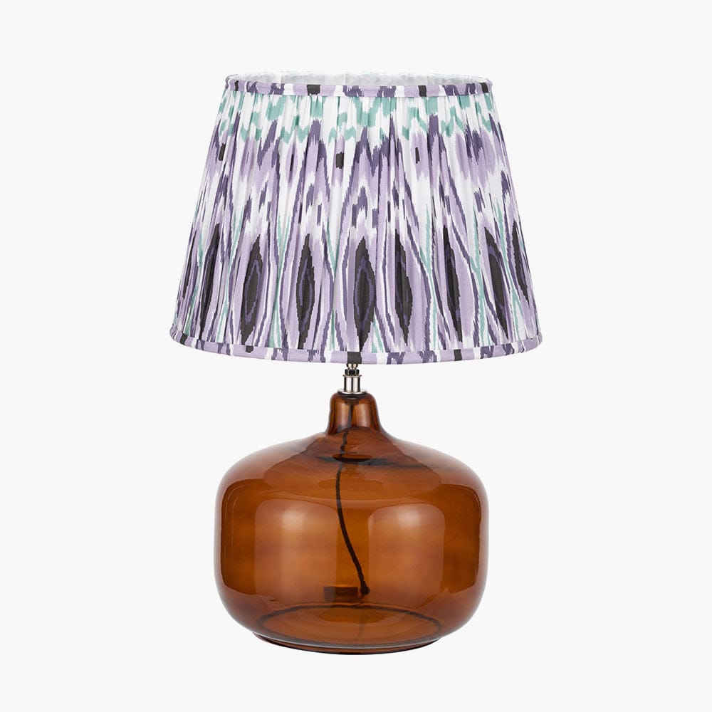 Pacific Lifestyle Lighting Corby Amber Glass Table Lamp Base House of Isabella UK